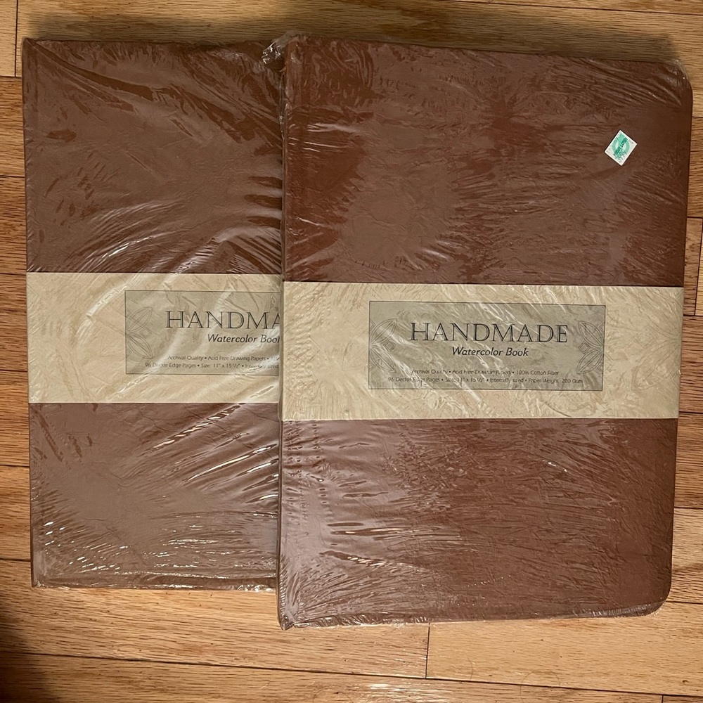 2 Handmade Watercolor Books